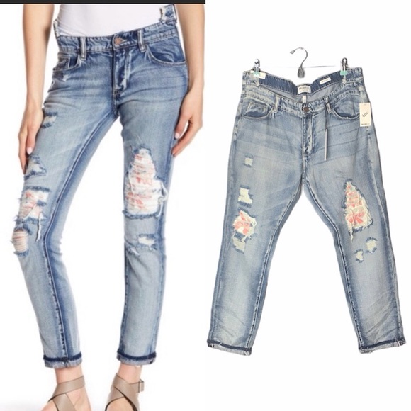 William Rast‎ My Ex’s Jean Distressed Floral 31 - Picture 1 of 15